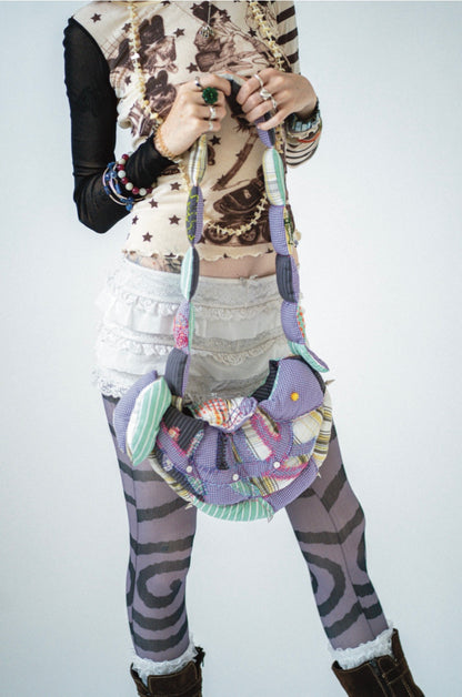 Bone patchwork fish bag